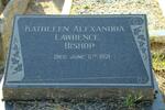 BISHOP Kathleen Alexandra Lawrence -1921