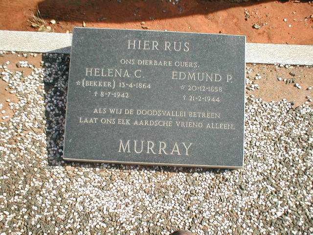 MURRAY Edmund P. 1858-1944 & Helena C. BEKKER 1864-1942