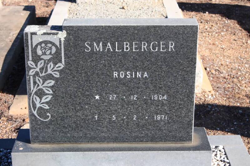 SMALBERGER Rosina 1904-1971