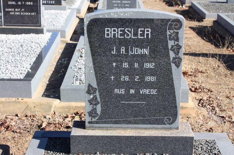 BRESLER J.A. 1912-1981