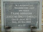 BREYTENBACH Frans Abraham Jurgens 1872-1965