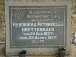 BREYTENBACH Hendrieka Petronella 1877-1947