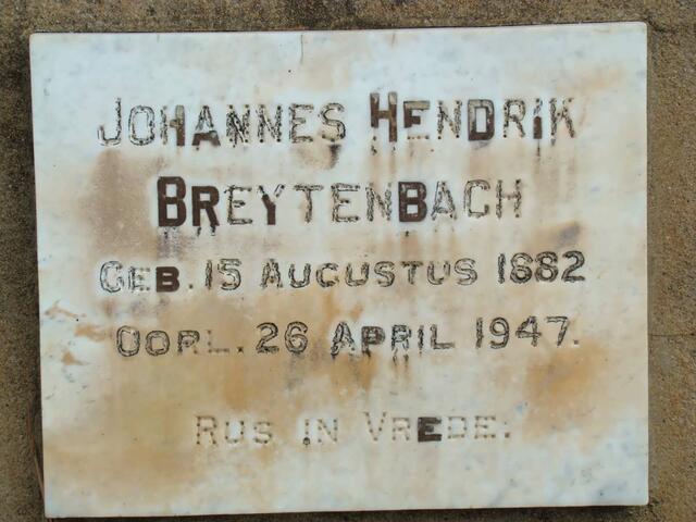 BREYTENBACH Johannes Hendrik 1882-1947