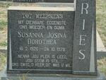 RIES Susanna Josina Dorothea 1926-1978