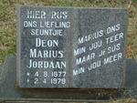 JORDAAN Deon Marius 1977-1979
