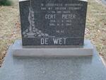 WET Gert Pieter, de 1926-1982