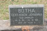 BOTHA Gertruida Johanna nee GROBLER 1916-1968