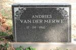 MERWE Andries, van der 1910-