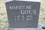 GOUS Marietjie 1975-1975