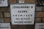 GOUWS Johagavanna M. 1934-1972