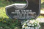VRIES Peter Solomon, de 1936-2001