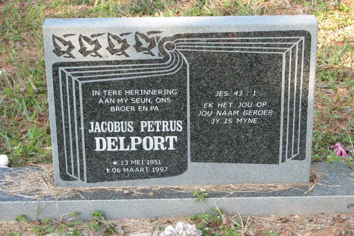 DELPORT Jacobus Petrus 1951-1997