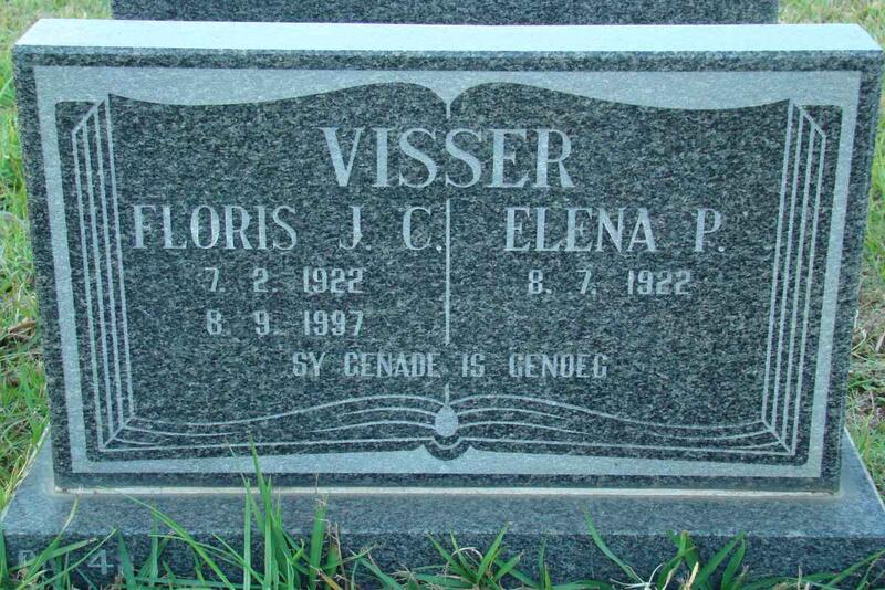 VISSER Floris J.C. 1922-1997 & Elena P. 1922-