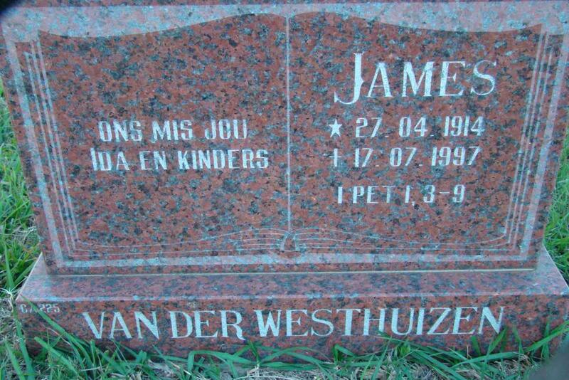 WESTHUIZEN James, van der 1914-1997