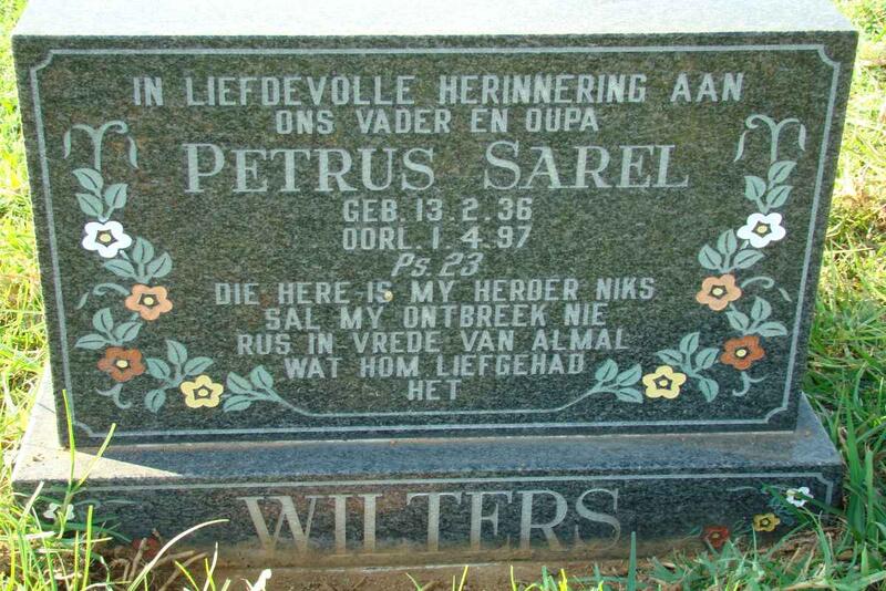 WILTERS Petrus Sarel 1936-1997