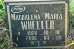 WHEELER Magdalena Maria 1920-2006