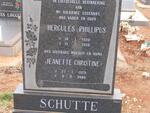 SCHUTTE Hercules Phillipus 1920-1998 & Jeanette Christine 1929-2003