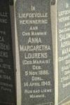 LOURENS Anna Margaretha nee MARAIS 1886-1949