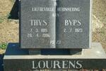 LOURENS Thys 1919-1996 & Byps 1923-