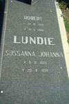 LUNDIE Robert 1905-1994 & Susanna Johanna 1920-1996
