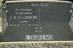 LOURENS J.N.S. 1891-1961