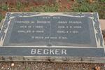 BECKER Thomas de Ridder 1899-1968 & Anna Maria 1906-1971