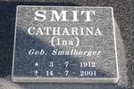 SMIT Catharina nee SMALBERGER 1912-2001