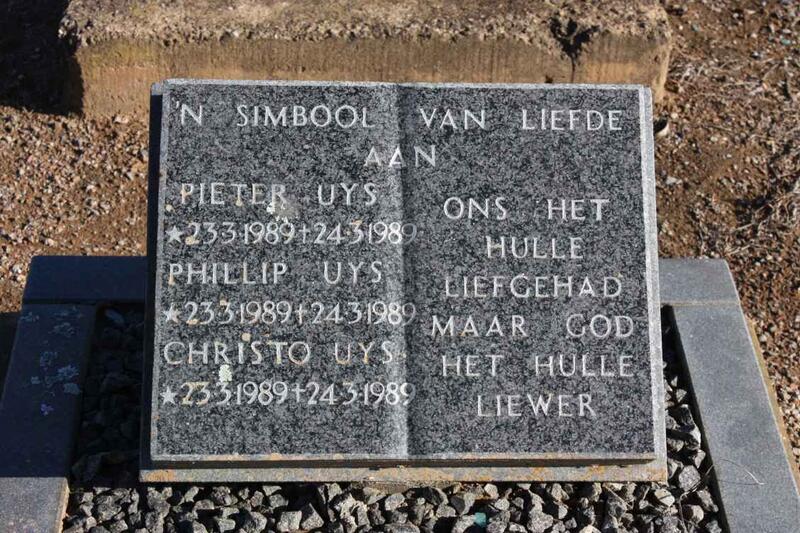 UYS Pieter 1989-1989 :: UYS Phillip 1989-1989 :: UYS Christo 1989-1989