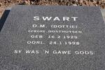 SWART D.M. nee OOSTHUYSEN 1929-1998