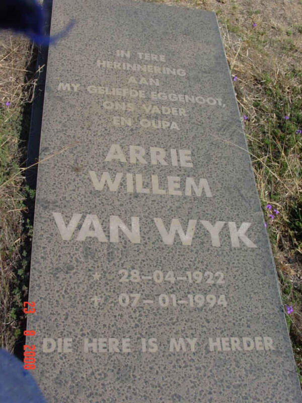 WYK Arrie Willem, van 1922-1994
