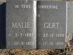 FOURIE Gert 1898-1959 & Malie 1897-1953