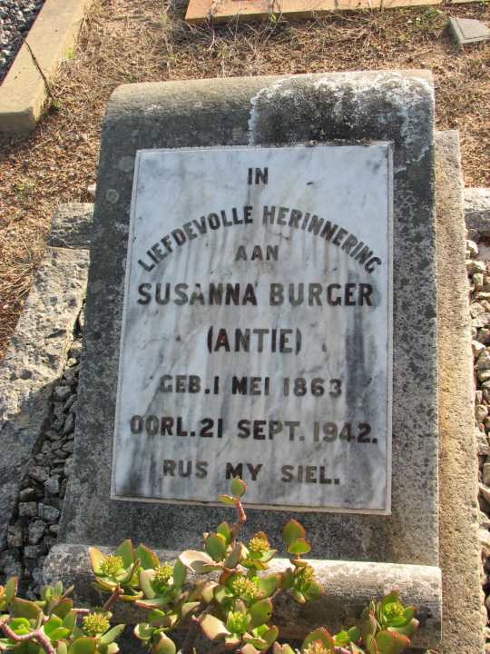 BURGER Susanna 1863-1942