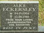 ECKERSLEY Alice 1904-1980