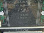 LUTZKE Mary 1911-1991