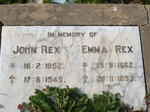 REX John 1852-1945 & Emma 1862-1893