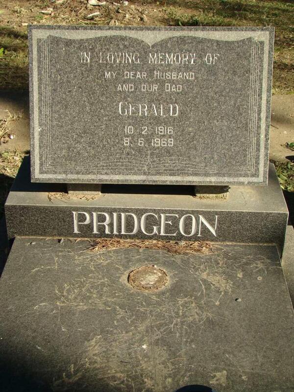 PRIDGEON Gerald 1916-1969