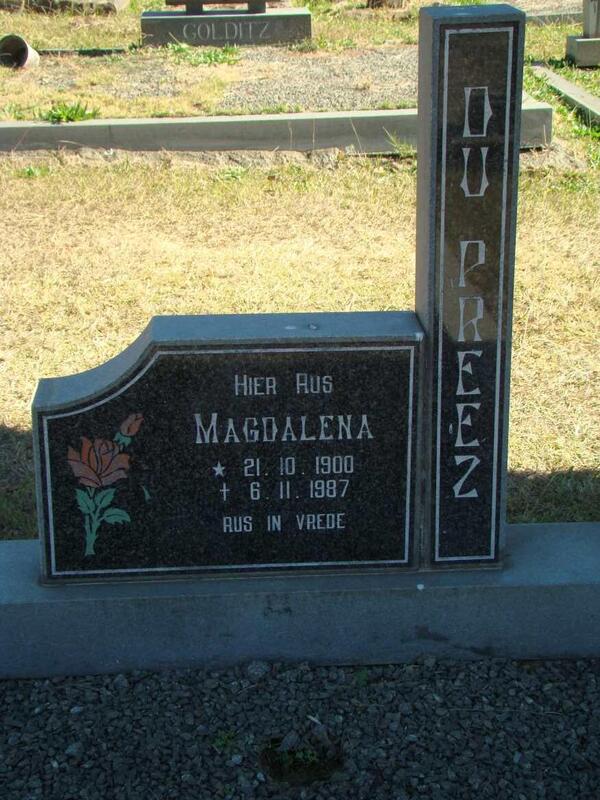 PREEZ Magdalena, du 1900-1987
