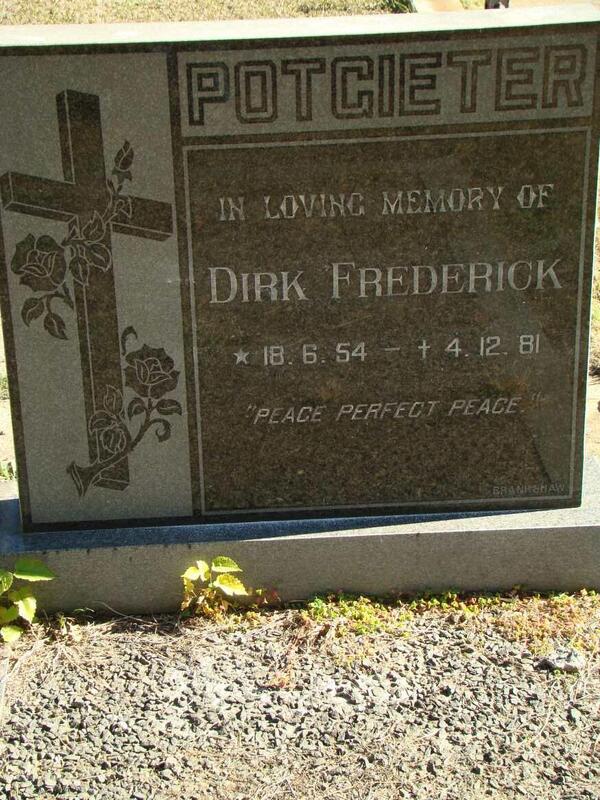 POTGIETER Dirk Frederick 1954-1981