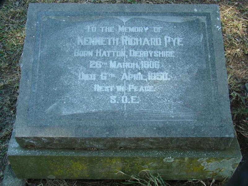 PYE Kenneth Richard 1906-1950