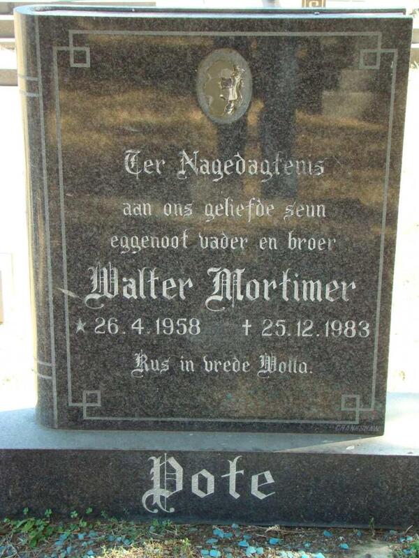 POTE Walter Mortimer 1958-1983