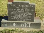 WET Carel Christiaan, de 1931-1992