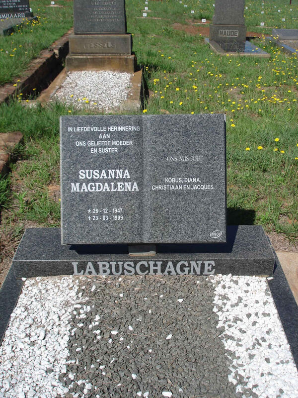 LABUSCHAGNE Susanna Magdalena 1947-1999