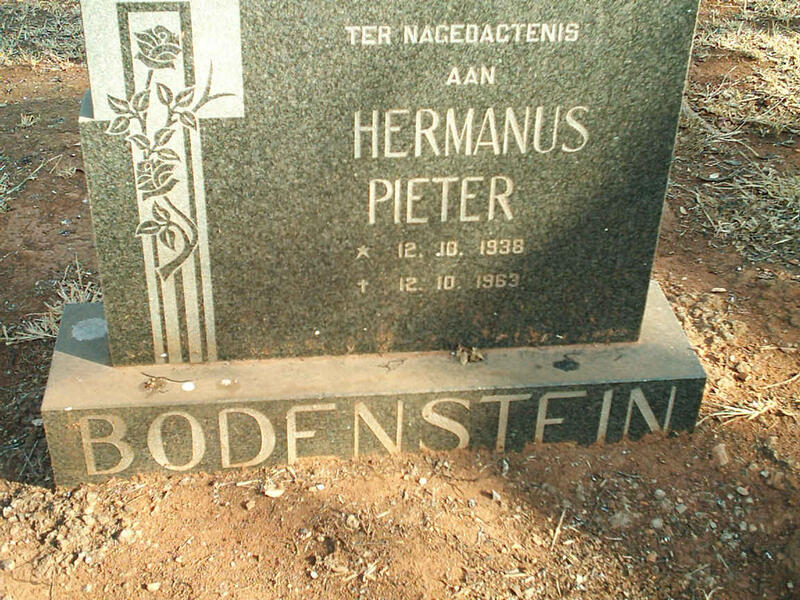 BODENSTEIN  Hermanus Pieter 1938-1963