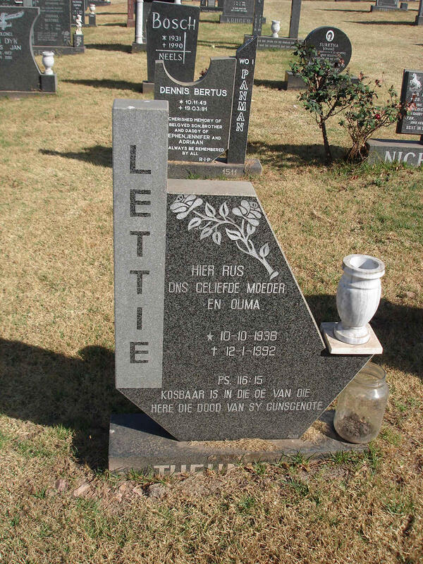 THEUNISSEN Lettie 1938-1992
