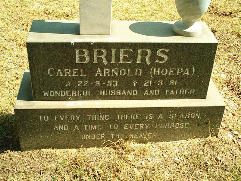 BRIERS Carel Arnold 1953-1981