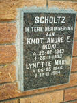 SCHOLTZ Andre E. 1943-1993 & Lynette Marie 1946-1994