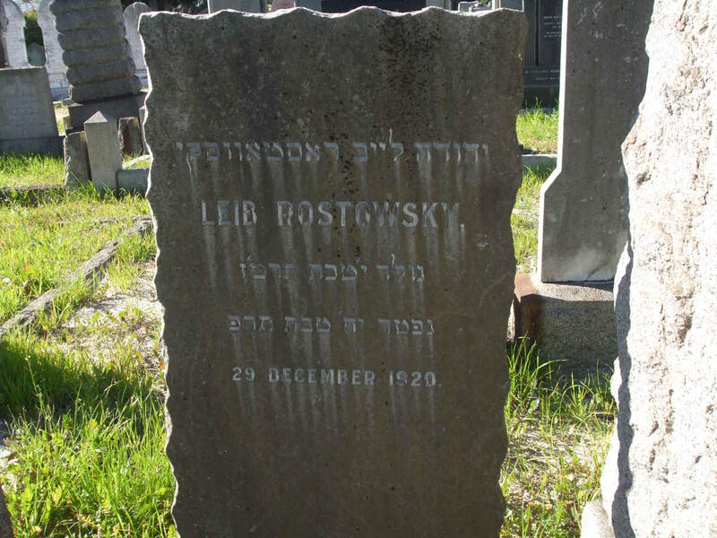 ROSTOWSKY Leib -1920