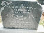 MARX Judith Susanna 1901-1992