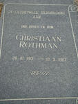 ROTHMAN Christiaan 1913-1987