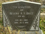 BRITZ Helena A.S. 1903-1988